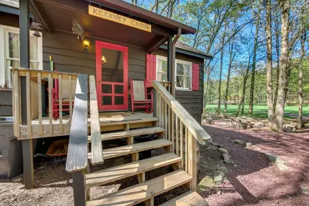 Rustic cabin at the rock.