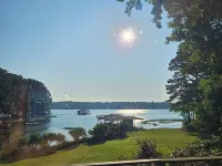 Spacious Lake Gaston Waterfront with Flat Lot, Great Views & Premier Host Hotels in Sixpound