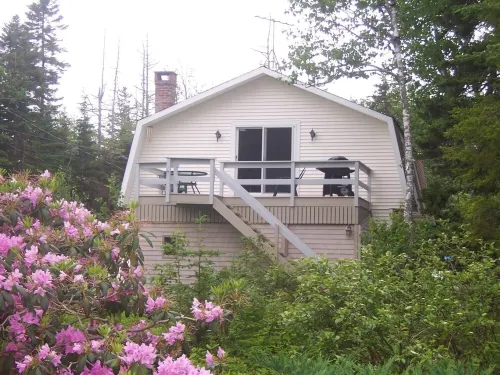 Treetop retreat with access to kayaks and rowboat near Acadia National Park