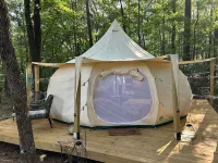 Mystic Woods, Ultimate Glamping 3 Tents, Sauna, 2 hot tub, & 3 firepits