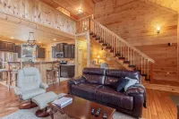 Cozy cabin with indoor fireplace