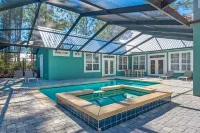 Private 5-bedroom house with private screened in pool and beach access