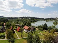 Wooden Chalet with Terrace Near Swimming Lake - Pet friendly