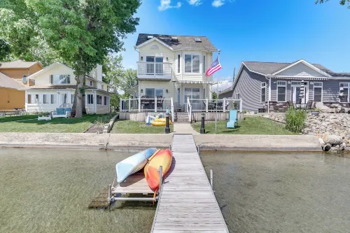 Waterfront Clarklake Escape - Deck, Dock & Views - Hot Tub