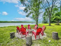 Riverfront home with hot tub, playground, kayaks, and amazing panoramic views!