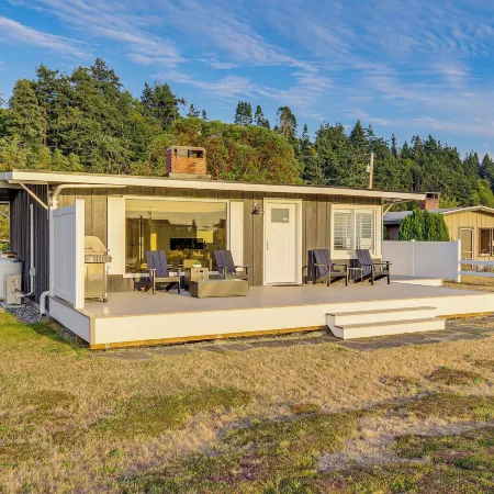 Beach Access, Deck: Waterfront Whidbey Island Home