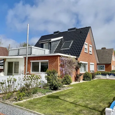 Vacation apartment, ground floor, WLAN, covered terrace, wood-burning stove