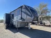 Large, modern camper close to Glamis Sand Dunes