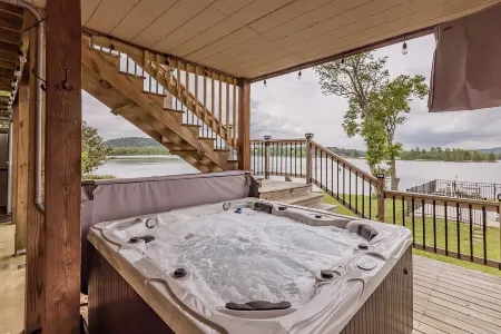 The All Seasons Resort features pool and hot tub on River