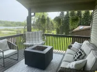 The Lazy Bear Lake House on beautiful Bear Lake, covered deck, great view