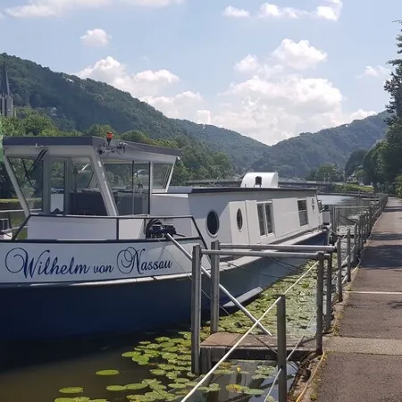 The other accommodation. The residential ship "Wilhelm von Nassau" in Bad Ems a.d. Lahn