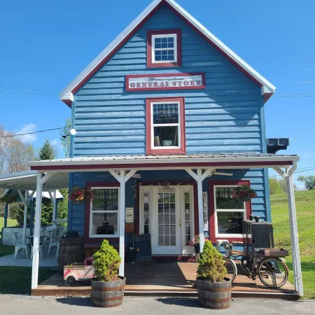Brownstone Mill by the Pond