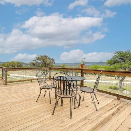 Secluded Texas Hill Country Vacation Rental - Deck