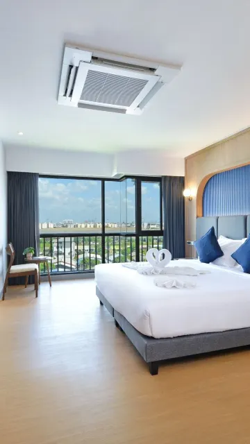 ห้องเอ็กเซ็กคูทีฟเตียงเดี่ยวพร้อมวิวเมือง