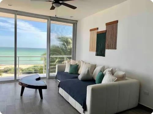 Beach front property at the Emerald Coast of the Yucatan Peninsula.