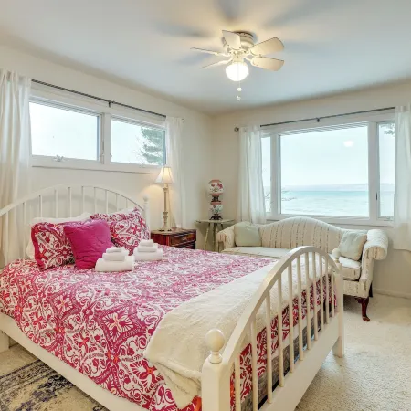 Large Glen Lake Retreat: Private Beach & Deck
