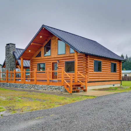 Pavilion w/ Hot Tub! Trybett Cabin 2 in Forks