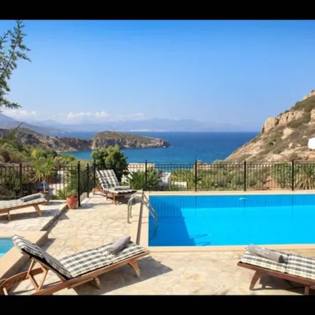 Villa Ares with Private Pool and a Spectacular Seaview 150m from the Beach