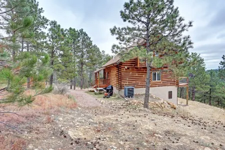 Custom Black hills log cabin w/ views, secluded, 12 miles to MT Rushmore!