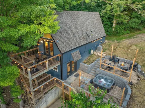 Views! Lux A-Frame w/ Private Hot Tub and Fire Pit. King Beds!
