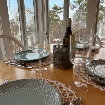 Maushop Village Getaway with Ocean Views, Steps to Private Beach