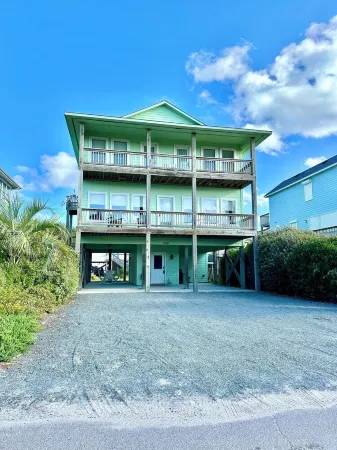Topsail Beach Retreat with Waterway and Ocean views/access
