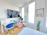 Luxury 1BR-1BA - Private Terrace - Gym - Lounge - Rooftop - Laundry 綠點住宿飯店