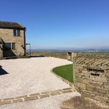 Law Brook Farm cottage with stunning views .