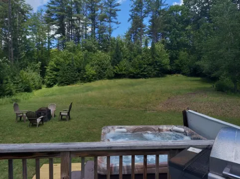 NEW for 2024, 6 person hot tub. Spacious country home with large back yard.