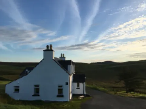 Traditional Croft House, modern interior, in stunning landscape, near the coast.