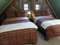 A rustic stone cottage on an estate close to the Texas State Railroad.