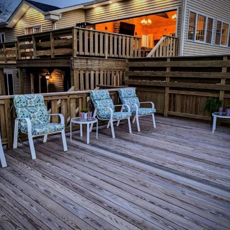 Waterfront, rustic resort like farmhouse with pool
