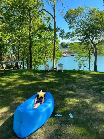 Waterfront House With Dock And Private Beach
