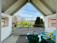 Sunny vacation apartment with balcony near Augsburg