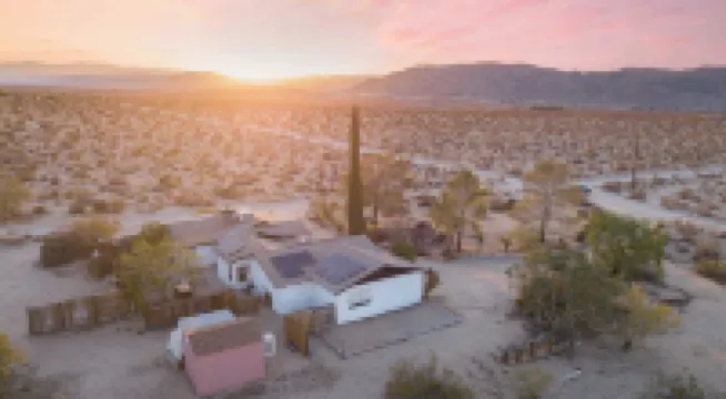 Boho Joshua Tree Escape w Firepit Courtyard Epic Views Asteroid by AvantStay