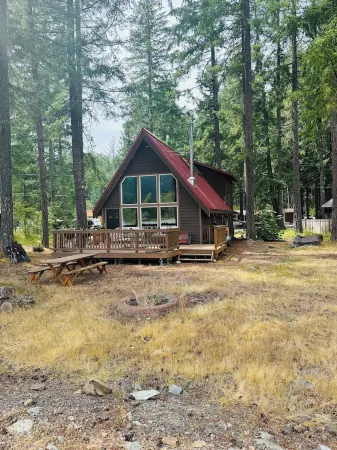 Riverfront and mountain view cabin with WiFi in Packwood Отели рядом с достопримечательностью «La Wis Wis Campground»