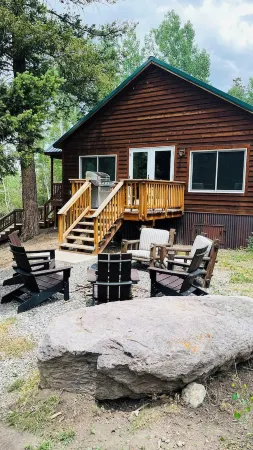 Private and peaceful 3 br cabin in the woods with new Hot Tub