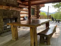 Luxury Log Cabin-Windham Mountain.  Amazing sunsets, large lawn, deck, fireplace