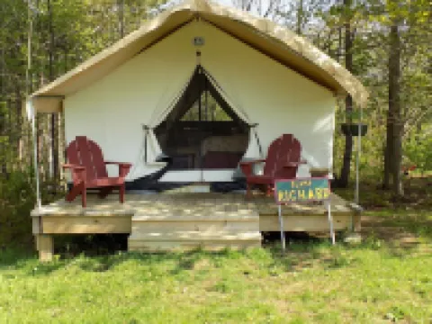 Glamp Richard on Adirondack Flower Farm