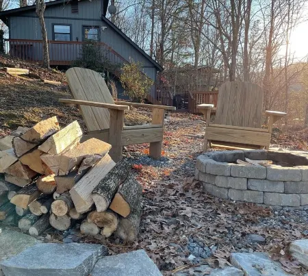 Rustic, Cozy Cabin with a View of the Smokies, Firepit, Large Deck, Pet-Friendly