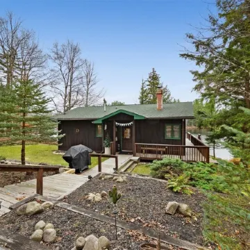 Lakefront Escape, On Snowmobile Trail, Near Town