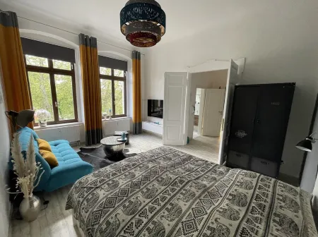 Design Apartment II, 45qm Zkb, Grenze, Altstadt, Park Отели рядом с достопримечательностью «Camping am Kühlhaus Görlitz - Alternativer Campingplatz trifft Industriekultur»