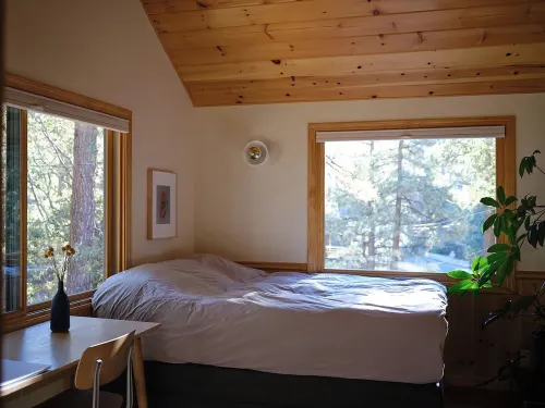 Light filled 3-bedroom cabin with a stone fireplace in magical Idyllwild, CA