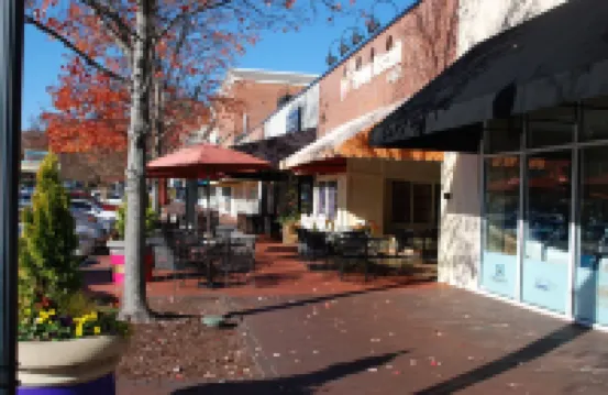 Main level 1 bedroom condo within walking distance to Village District!