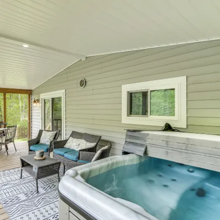 Walk to River: Loudonville Retreat w/ Hot Tub!
