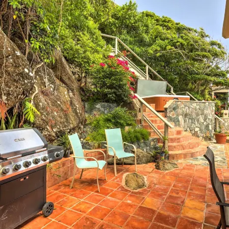 St Thomas Cliffside Villa with Pool and Hot Tub!