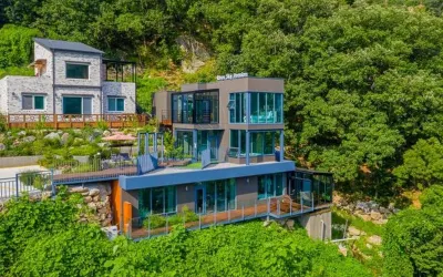 Gapyeong River Sky Pension 雪絨花瑞士主題公園附近的飯店