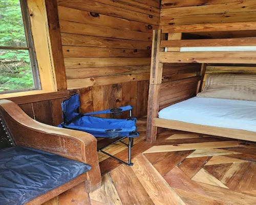 1 of 2 Enchanting 1 room cabins in Shapleigh, ME located on sloaping forest land Hotels in Shapleigh
