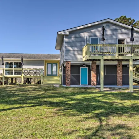 Riverfront New Bern House Gourmet Kitchen and View!