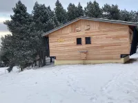 Half wooden CHALET in a clearing in Pyrenees 2000